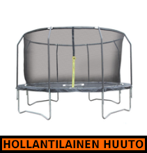 Trampoliini turvaverkolla 4,3m, 96 jousta, i-Sport Air - HOLLANTILAINEN HUUTOKAUPPA!