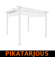 Green Land pergola 300x400cm valkoinen/valkoinen - PIKATARJOUS!