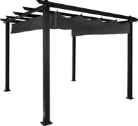 Green Land pergola, 3x3m, musta/harmaa - HOLLANTILAINEN HUUTOKAUPPA!