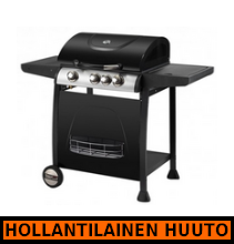Kaasugrilli Black Flame Classic 31L, 3 poltinta + sivukeitin - HOLLANTILAINEN HUUTOKAUPPA!
