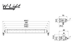 W-Light Impulse I, LED Lisävalo, 360mm, Ref 30