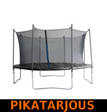 Trampoliini Gymsport, 4.27m, sisäverkolla, musta - PIKATARJOUS!