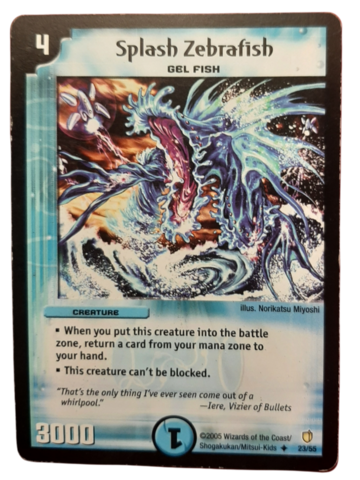 DuelMasters keräilykortti - Splash Zebrafish (Dm-05)