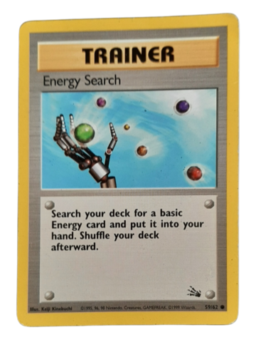 Pokemon kortti Energy Search 59/62 (Fossil)