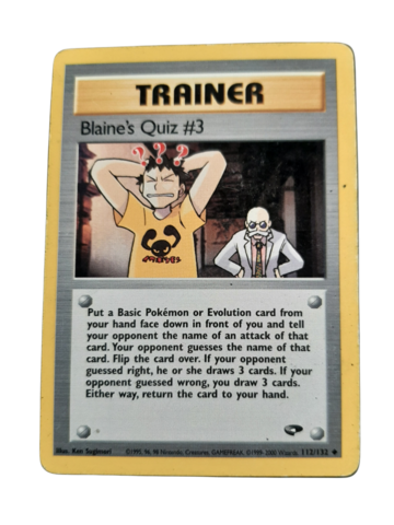 Pokemon kortti Blaine's Quiz #3 112/132
(Gym Challenge)