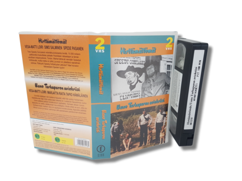 VHS-elokuva (Finnkino 2-VHS : Hirttämättömät & Uuno Turhapuron aviokriisi)