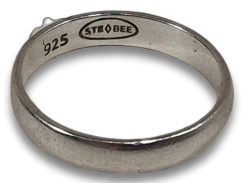 Hopeinen sormus 17 mm (925)