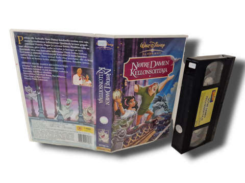 Lasten VHS -elokuva (Notre Damen Kellonsoittaja - Walt Disney) K7