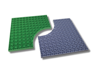 Kaksi Lego rakennuslevyä (19 x 19cm)