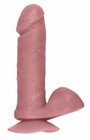 Peniksen mallinen 15 cm pitkä dildo kiveksillä ja imukupilla