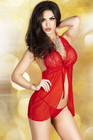 Halterneck babydoll paljastava punainen babydoll pitsi yläosa