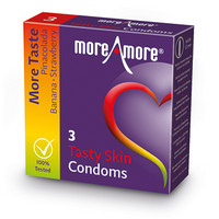 MoreAmore - Mansikan - banaanin ja pinacoladan makuinen kondomi