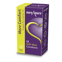 MoreAmore Kondomi Soft Skin  Muotoilu joka helpottaa käyttöä