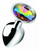 Anaalitappi sateenkaaren värisellä kivellä - Rainbow Gem Butt Plug