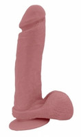 Dildo peniksen mallinen kiveksillä varusteltu dildo pituus 20 cm