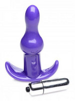 Bumpy purple anal plug vibraattorilla - muodokas anaalitappi