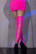 Neon hot Pink Yli polven sukat - paksut, pitkät sukat jotka huomataan