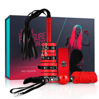 Secret box red dragon - Puna-mustaa sidontaan, piiskaukseen, tilaa nyt