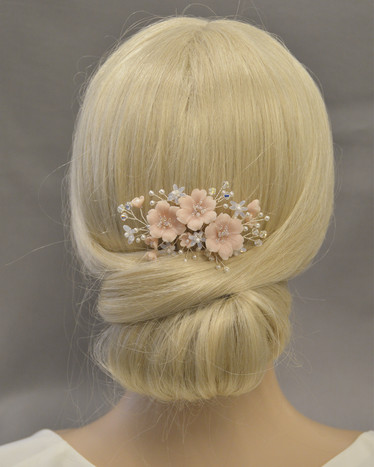Blush hiuskampa, vaalea roosa