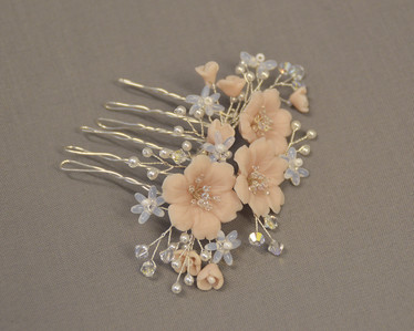 Blush hiuskampa, vaalea roosa