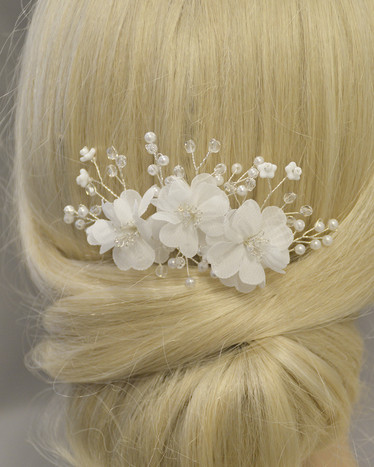 Springblooms hiuskampa, vaalea ivory