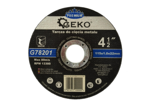 GEKO Premium 115x1x22,2mm katkaisulaikka, 10 KPL PAKKAUS