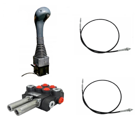 Etukuormaajan  hydrauliventtiilipaketti joystickillä 80l/min