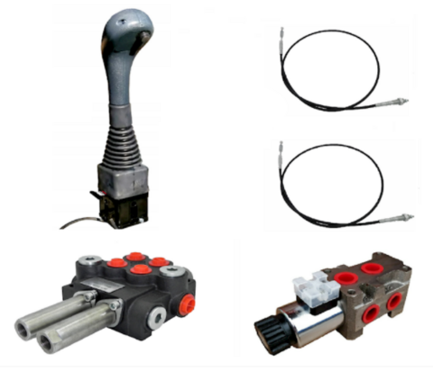Etukuormaajan  hydrauliventtiilipaketti joystickillä 80l/min, valitse haluamasi ominaisuudet