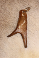 Two-tipped Reindeer Horn Key Ring
