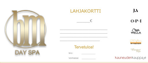 Lahjakortti bm Day Spa Lahti (arvo 100€)