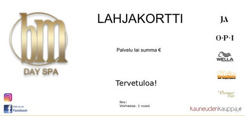 Lahjakortti bm Day Spa Indian Head massage 60 min
