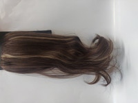 Hair Contrast - Ponytail Dark Brown With Highlights