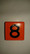 Numerolaatta kaulapantaan - numero 8 (10kpl)