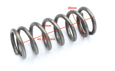 Puristusjousi 2mm x 20mm eri pituuksia
