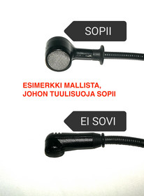 Headset -mikrofonin tuulisuoja XL