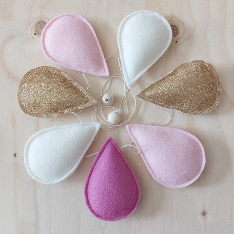 Pisara -viiri, glitteri-pinkki, PikkuMari