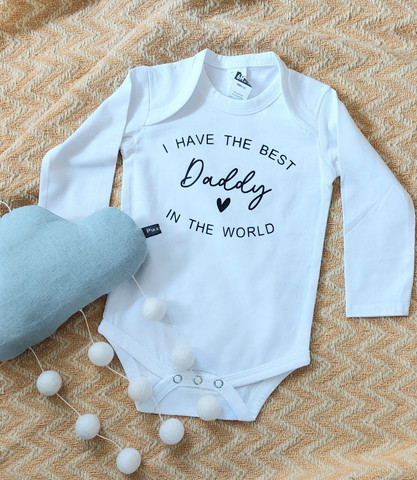 Best Daddy -vauvan body (pitkähinainen)