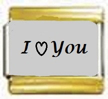I Love You, kullanväriset reunat