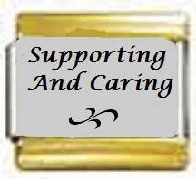 Supporting And Caring, kullanväriset reunat