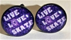 Kirurginteräskorvakorut Live Love Skate