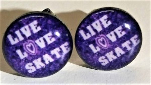 Kirurginteräskorvakorut Live Love Skate