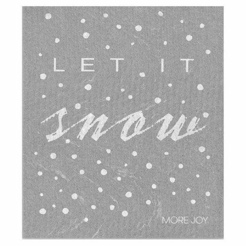 TISKIRÄTTI LET IT SNOW, HARMAA