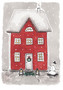 JOULUKORTTI, Punainen talo ja lumiukko, 2-osainen