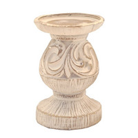 KYNTTILÄNJALKA RUSTIIKKINEN, VAALEA 14cm