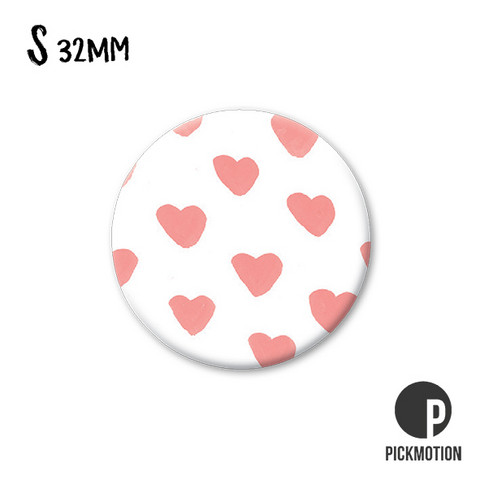 JÄÄKAAPPIMAGNEETTI, Vaaleanpunaiset sydämet 32 mm