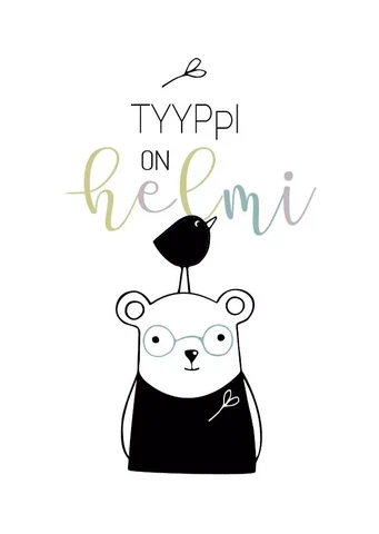 POSTIKORTTI A6, Tyyppi on helmi