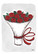 KORTTI, Kukkakimppu punaiset ruusut, 2-osainen