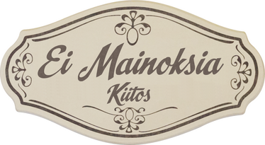 KYLTTI KESKIKOKO laj. 10x5x0,4cm, useita teksti vaihtoehtoja.