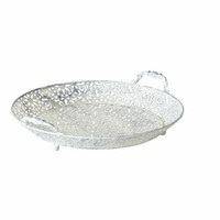 TARJOILULAUTANEN, VALKOINEN PITSINEN  Ø35cm