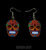 Sugarskull korvikset, punaiset